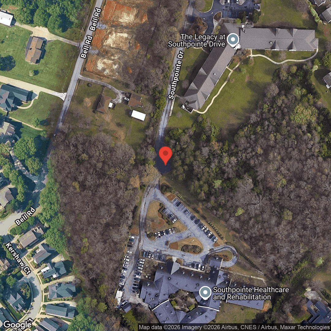 Aerial view of the Southpointe Senior Residences site off Woodruff Road, Greenville